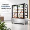 commercial glass door refrigerated display cabinet for malatang, skewers & fresh food