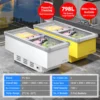 commercial island freezer with glass sliding lid supermarket chest freezer for frozen food display