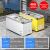 commercial island freezer with glass sliding lid supermarket chest freezer for frozen food display
