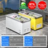 commercial island freezer with glass sliding lid supermarket chest freezer for frozen food display