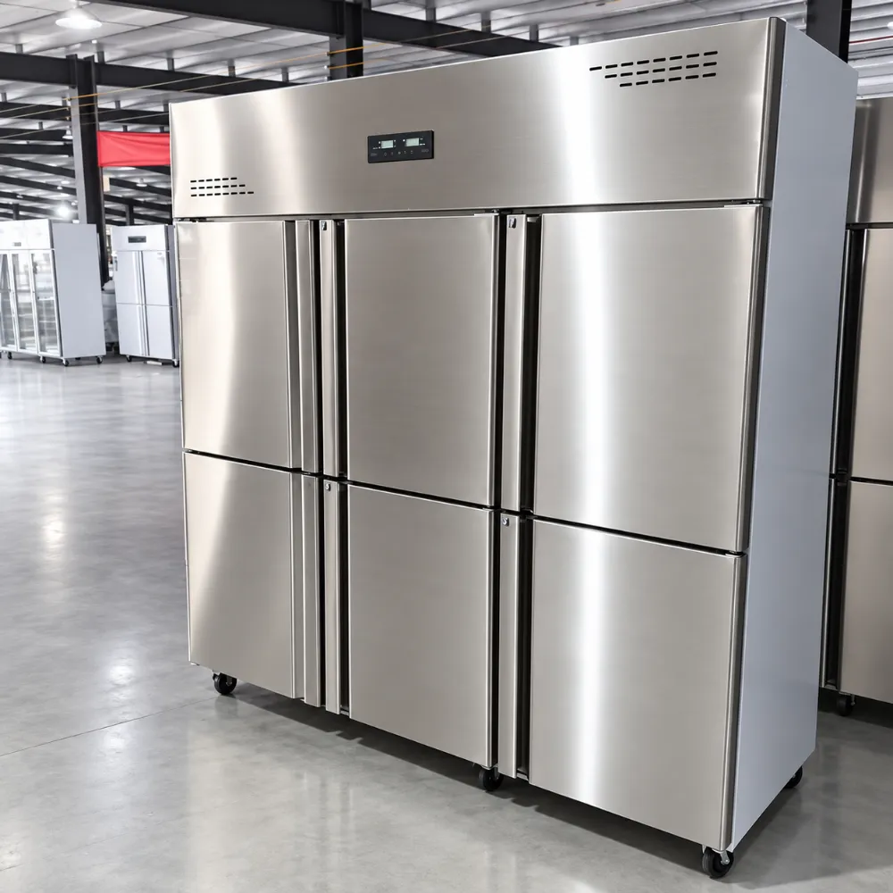 commercial multi door stainless steel upright chiller & freezer