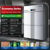 commercial multi door stainless steel upright chiller & freezer
