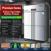 commercial multi door stainless steel upright chiller & freezer