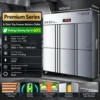 commercial multi door stainless steel upright chiller & freezer