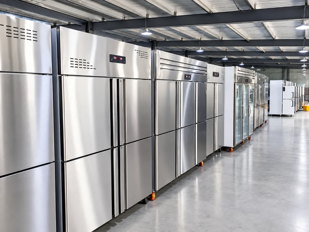 commercial multi door stainless steel upright chiller & freezer