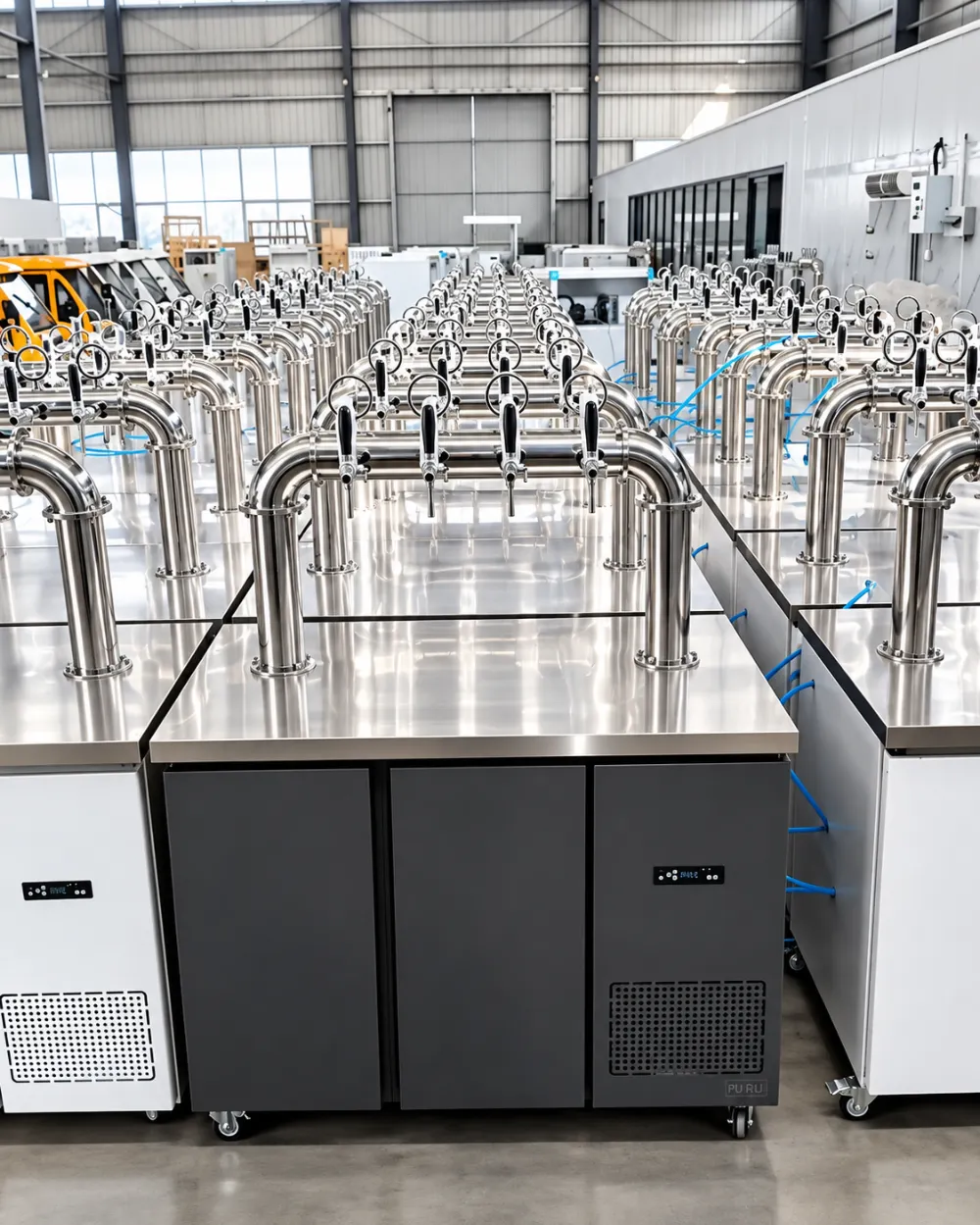 commercial multi tap draft beer cooling & dispensing station