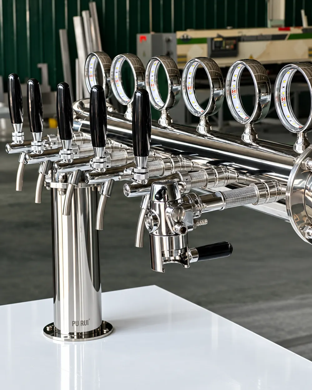 commercial multi tap draft beer cooling & dispensing station