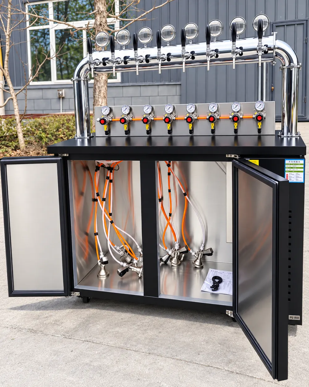 commercial multi tap draft beer cooling & dispensing station
