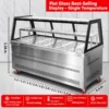 commercial refrigerated deli & meat display case showcase