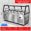 commercial refrigerated deli & meat display case showcase