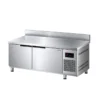 commercial refrigerated & frozen work table with overshelf