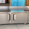 commercial refrigerated & frozen work table with overshelf