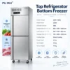commercial stainless steel fan cooled frost free refrigerator & freezer – large capacity for restaurant kitchens