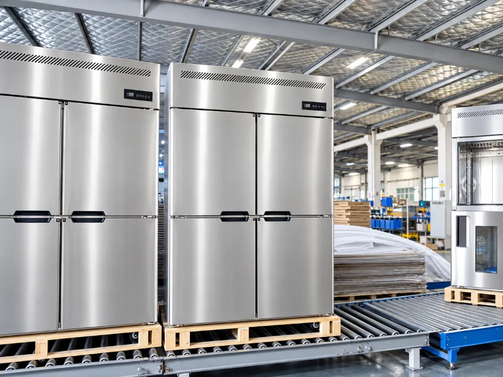 commercial stainless steel fan cooled frost free refrigerator & freezer – large capacity for restaurant kitchens