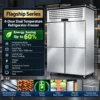commercial stainless steel multi door reach in refrigerator, freezer & dual temperature cabinet