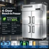 commercial stainless steel multi door reach in refrigerator, freezer & dual temperature cabinet
