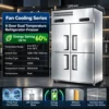 commercial stainless steel multi door reach in refrigerator, freezer & dual temperature cabinet