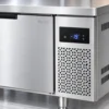 commercial stainless steel refrigerated worktable with refrigerator & freezer compartments