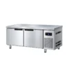 commercial stainless steel refrigerated worktable with refrigerator & freezer compartments