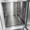 commercial stainless steel refrigerated worktable with refrigerator & freezer compartments