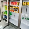 commercial supermarket dual temperature display refrigerator & freezer combination cabinet