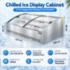 commercial tiered refrigerated ice display merchandiser
