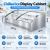 commercial tiered refrigerated ice display merchandiser