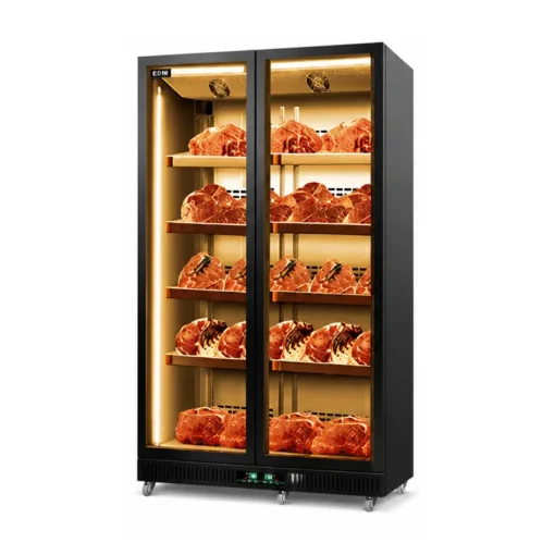 large capacity dry aging meat display cabinet with glass door | commercial beef aging refrigerator