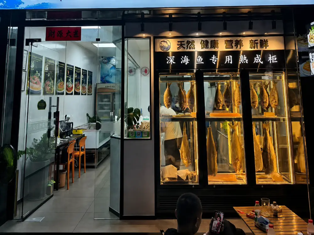 large capacity dry aging meat display cabinet with glass door | commercial beef aging refrigerator