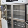 large capacity dual temperature commercial glass door display refrigerator