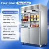 large capacity dual temperature commercial glass door display refrigerator