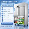 large capacity dual temperature commercial glass door display refrigerator