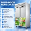 large capacity dual temperature commercial glass door display refrigerator