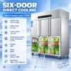 large capacity dual temperature commercial glass door display refrigerator