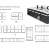 modular supermarket island freezer with sliding glass lids