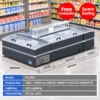 modular supermarket island freezer with sliding glass lids