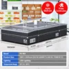 modular supermarket island freezer with sliding glass lids