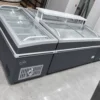 modular supermarket island freezer with sliding glass lids
