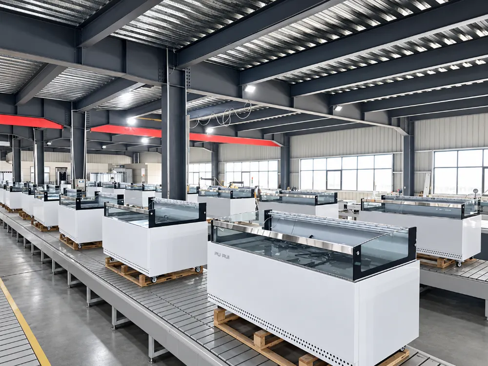 sliding glass lid meat display showcase, direct cooling commercial deli refrigerated counter