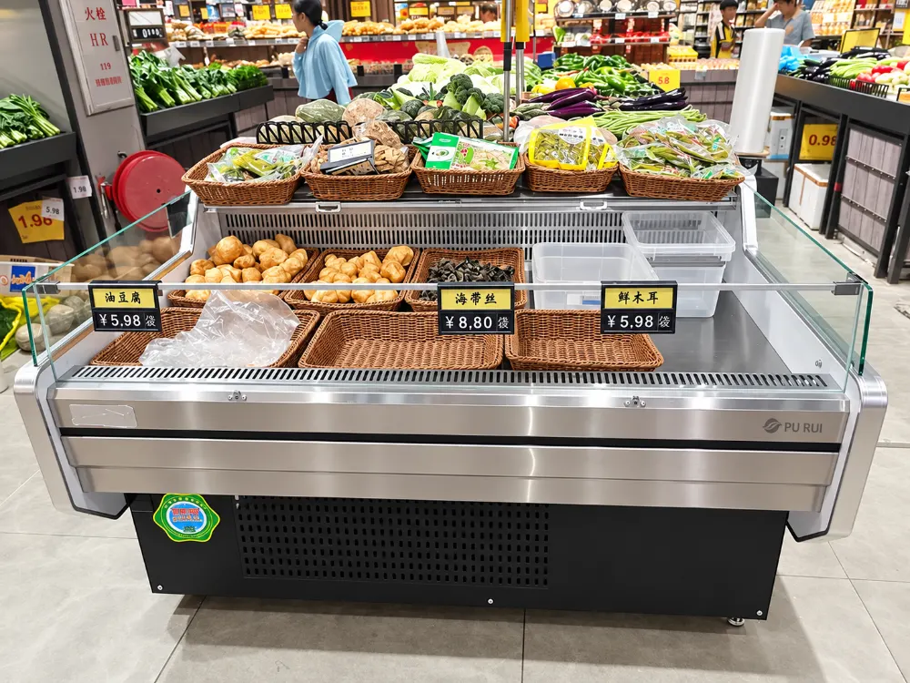 sliding glass lid meat display showcase, direct cooling commercial deli refrigerated counter