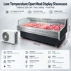 sliding glass lid meat display showcase, direct cooling commercial deli refrigerated counter