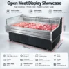 sliding glass lid meat display showcase, direct cooling commercial deli refrigerated counter