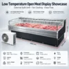 sliding glass lid meat display showcase, direct cooling commercial deli refrigerated counter
