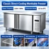 stainless steel fresh keeping refrigerated counter & kitchen freezer worktable