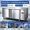 stainless steel fresh keeping refrigerated counter & kitchen freezer worktable