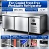 stainless steel fresh keeping refrigerated counter & kitchen freezer worktable