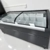supermarket curved glass display freezer with sliding lids