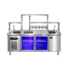 commercial bubble tea refrigerated prep counter (复制)commercial bubble tea bar station equipment