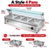 commercial countertop electric food warmer with glass sneeze guard