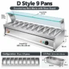 commercial countertop electric food warmer with glass sneeze guard